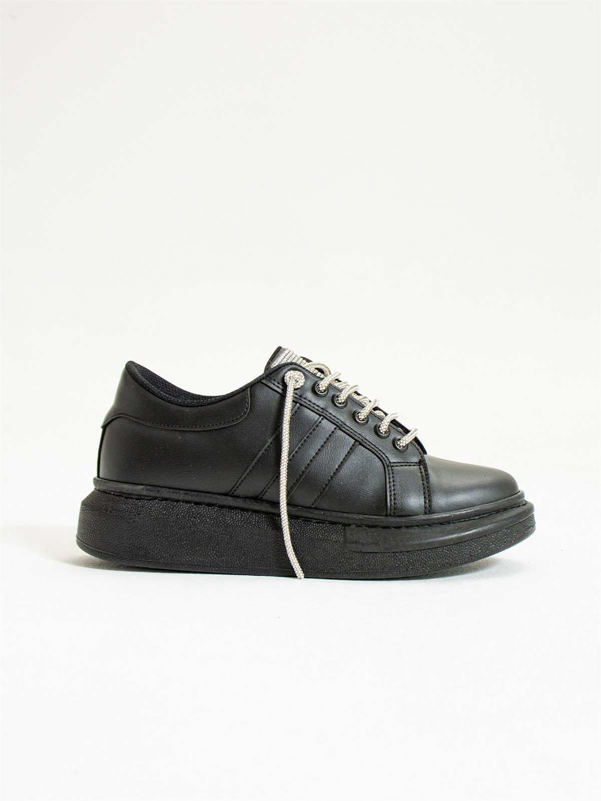 Siyah Taşlı Kadın Sneakers