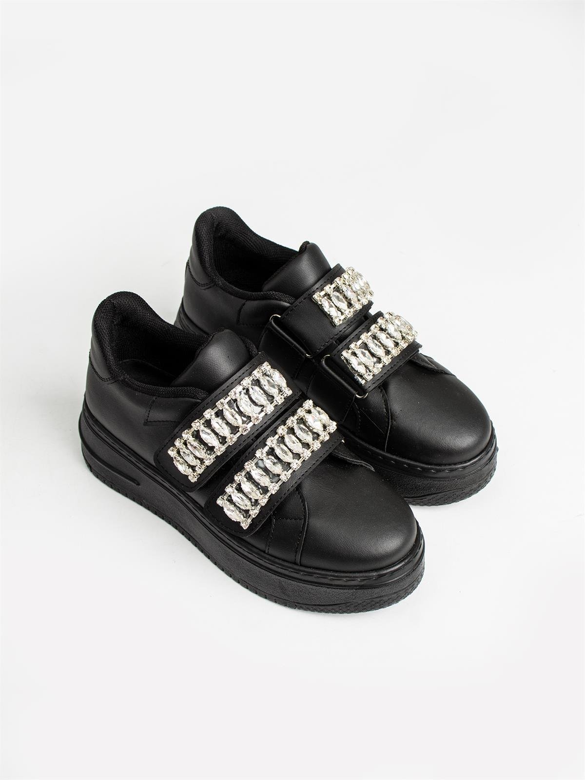 Siyah Taşlı Kadın Sneakers