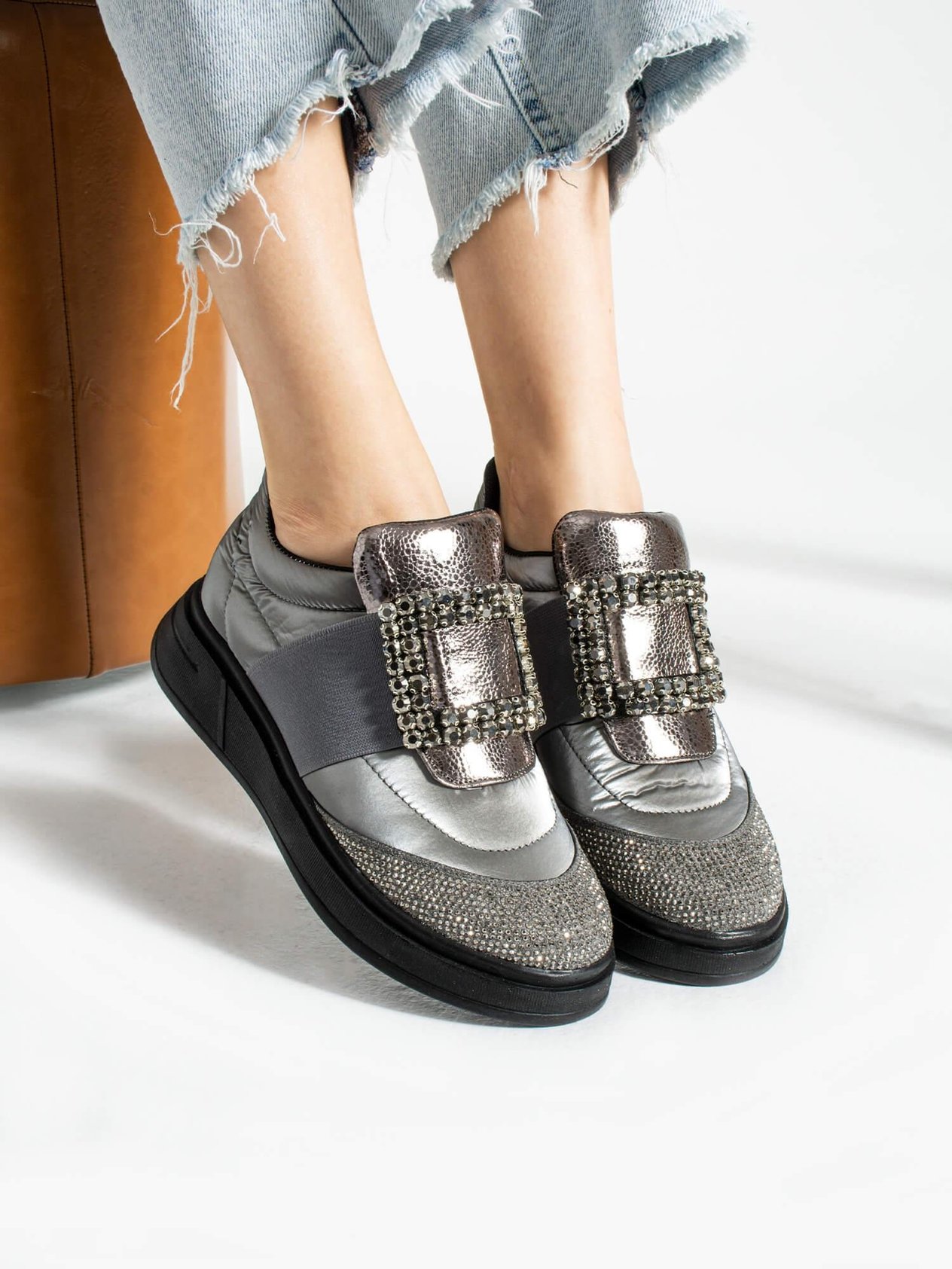 WAY Platin Taş Detay Kadın Sneakers