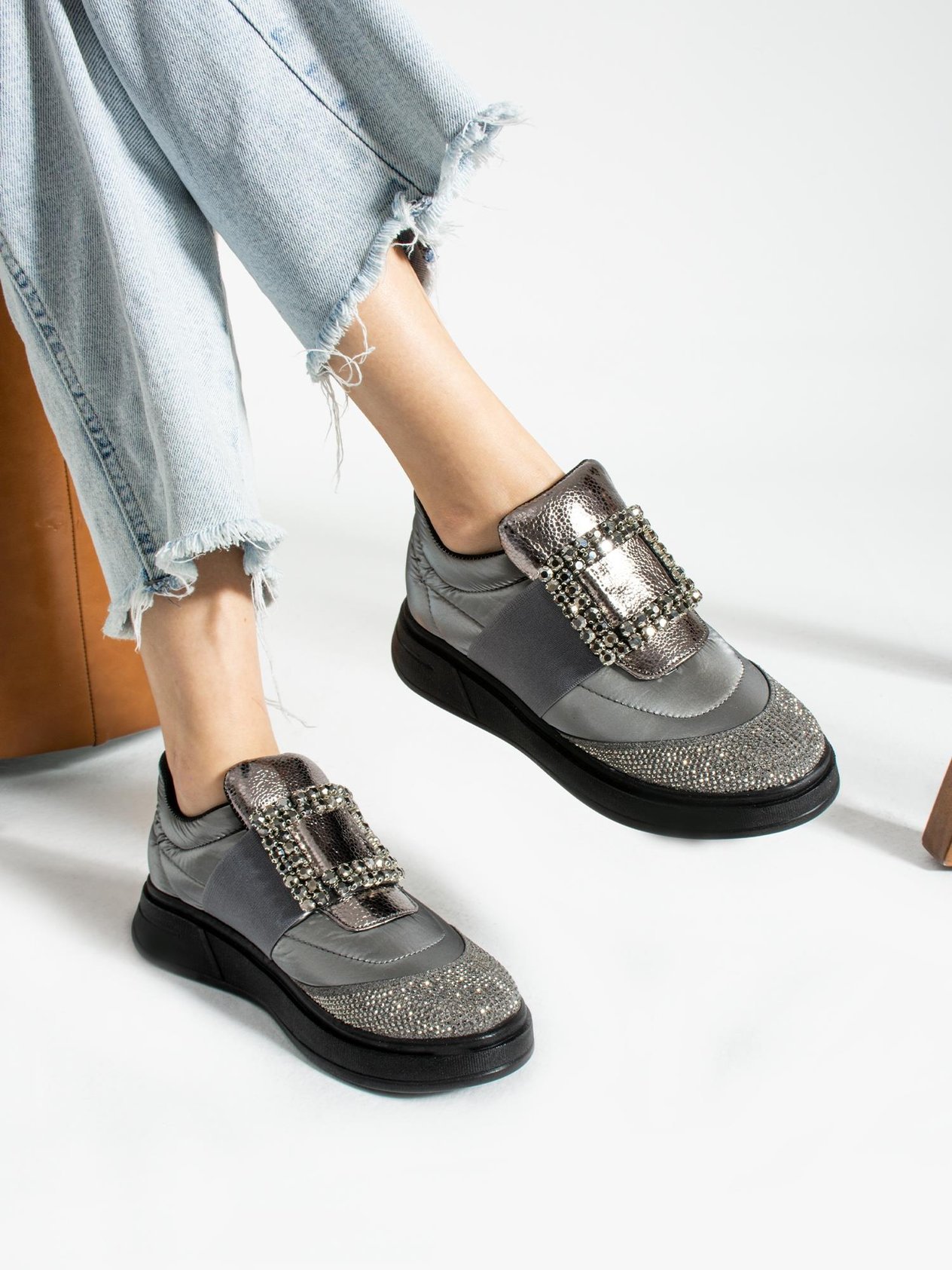 WAY Platin Taş Detay Kadın Sneakers