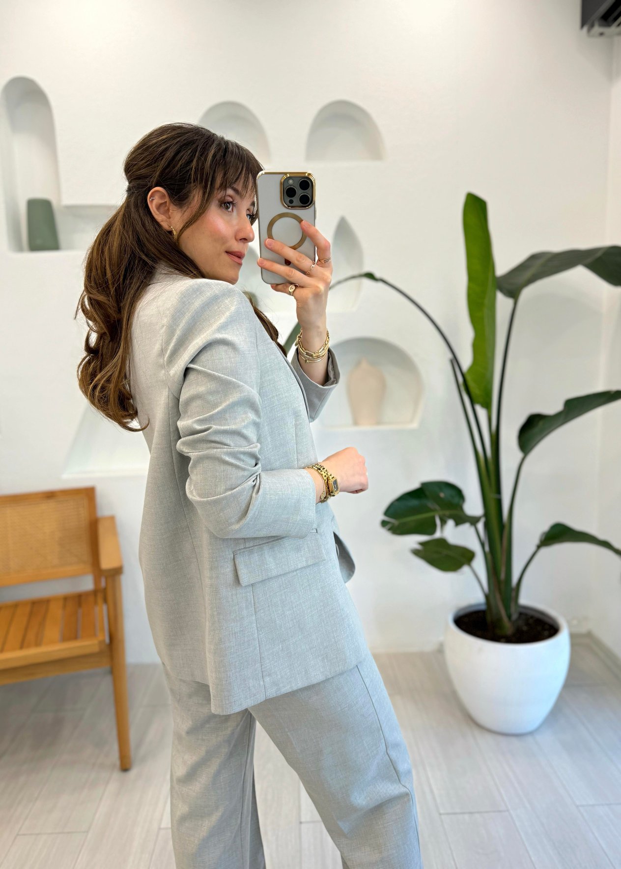 GRİ 7555 BLAZER CEKET