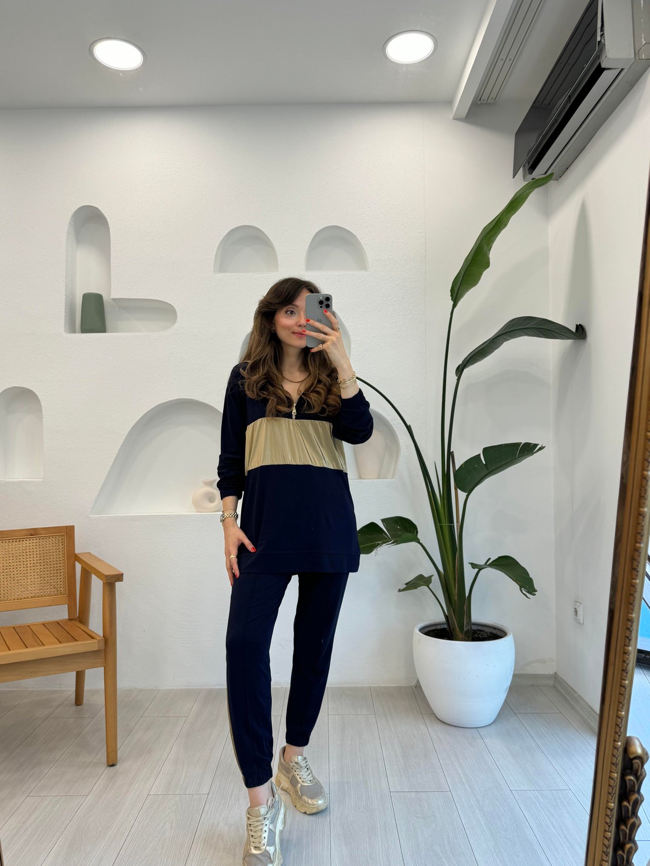 LACİVERT 4478 GOLD DETAY TAKIM