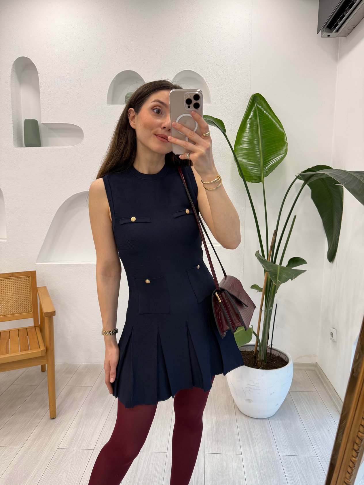 LACİVERT 6328 TRİKO ELBİSE 