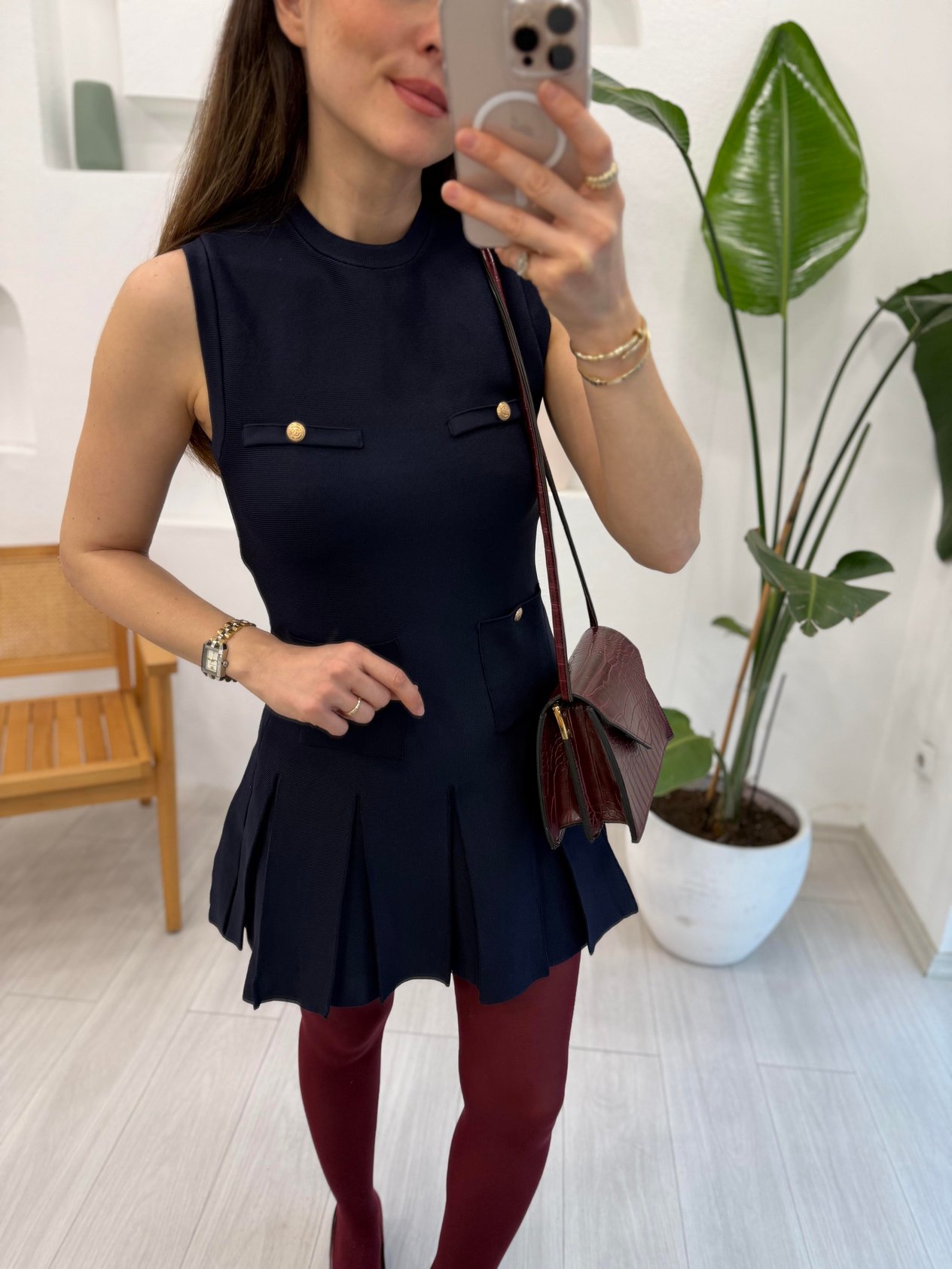 LACİVERT 6328 TRİKO ELBİSE 