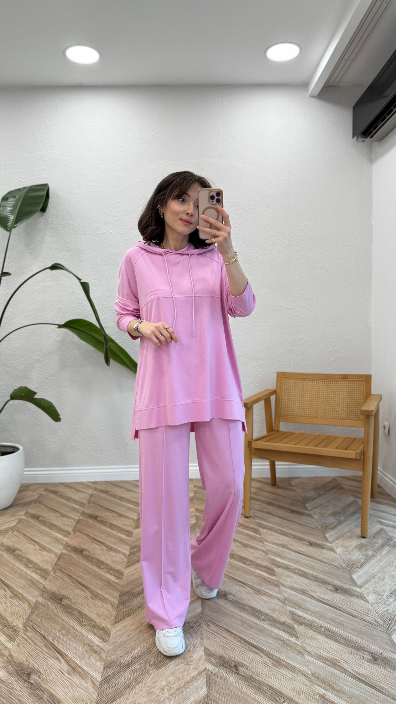 PEMBE 34245 KAPŞONLU TAKIM 