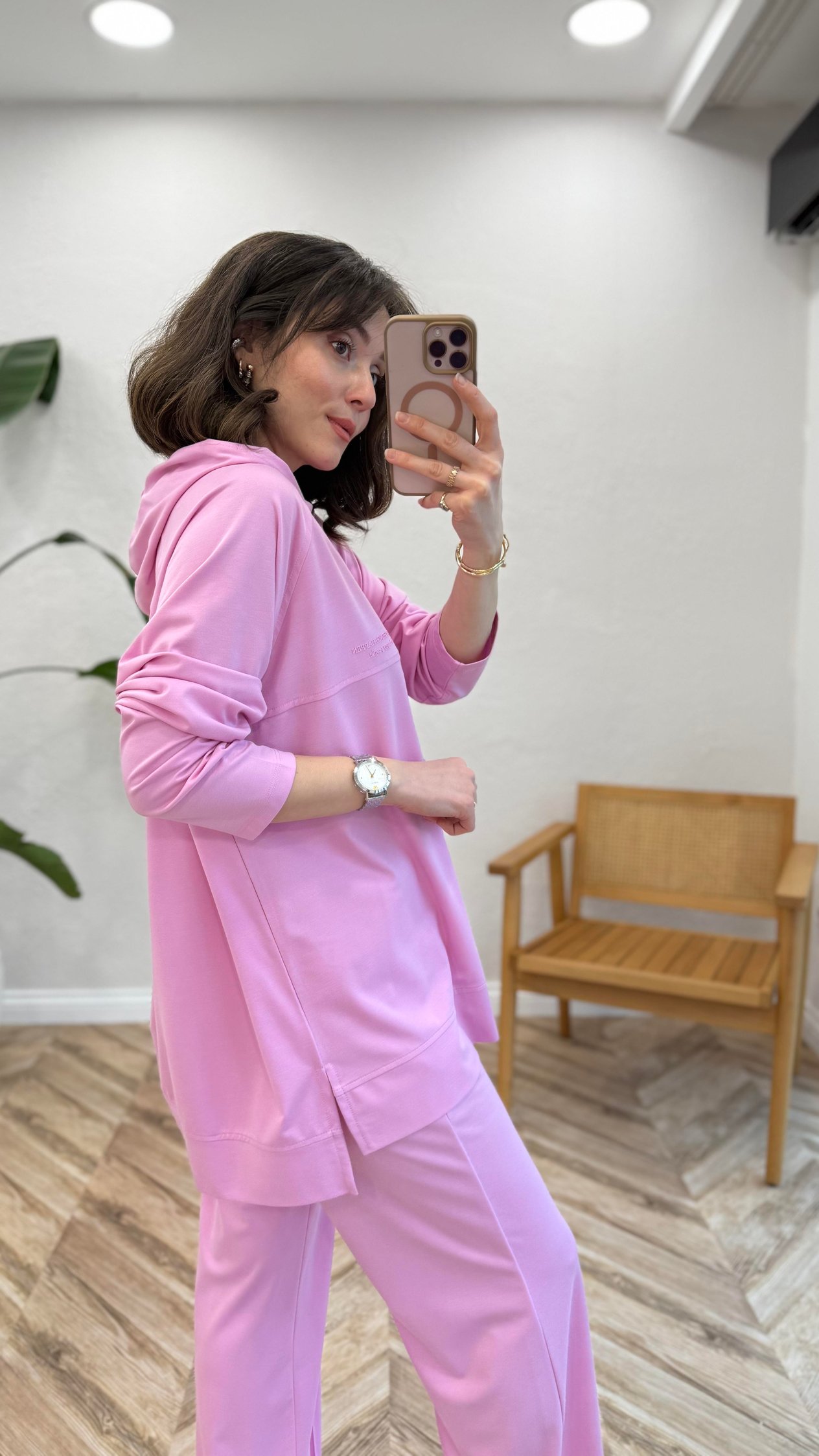 PEMBE 34245 KAPŞONLU TAKIM 
