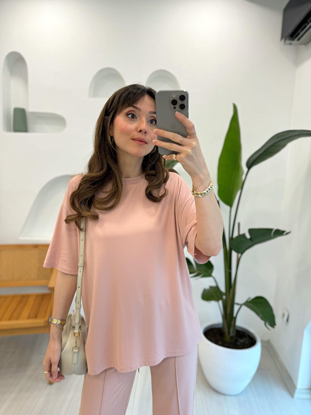 PEMBE 8634 TSHİRT PANOLON TAKIM 