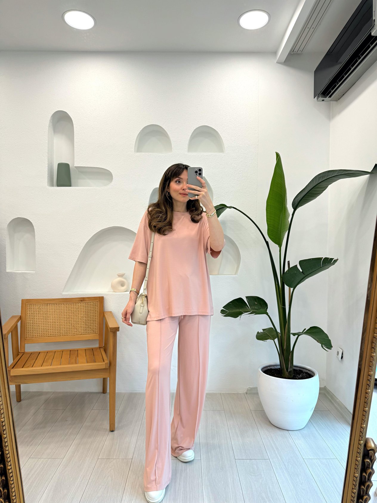PEMBE 8634 TSHİRT PANOLON TAKIM 