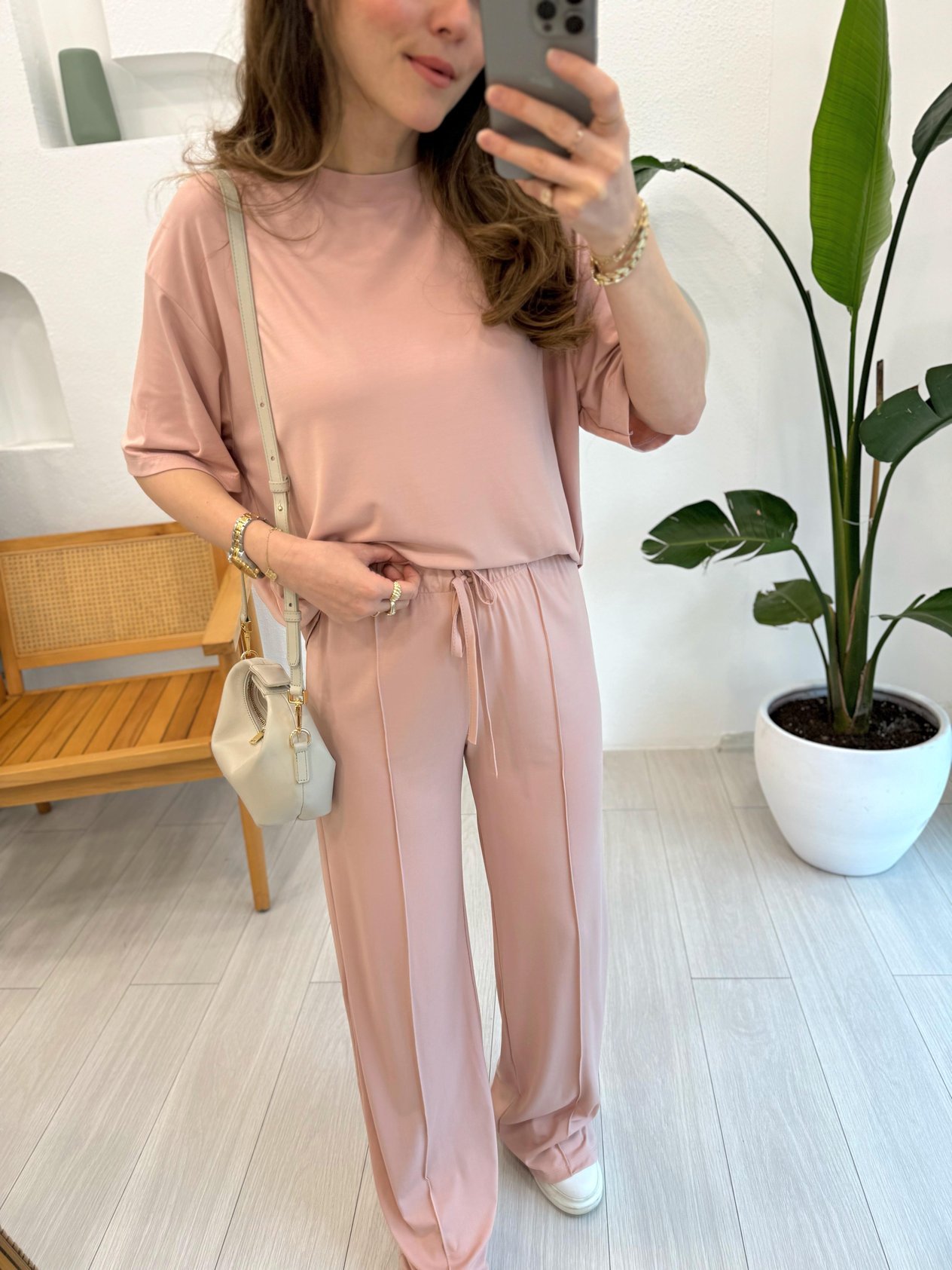 PEMBE 8634 TSHİRT PANOLON TAKIM 