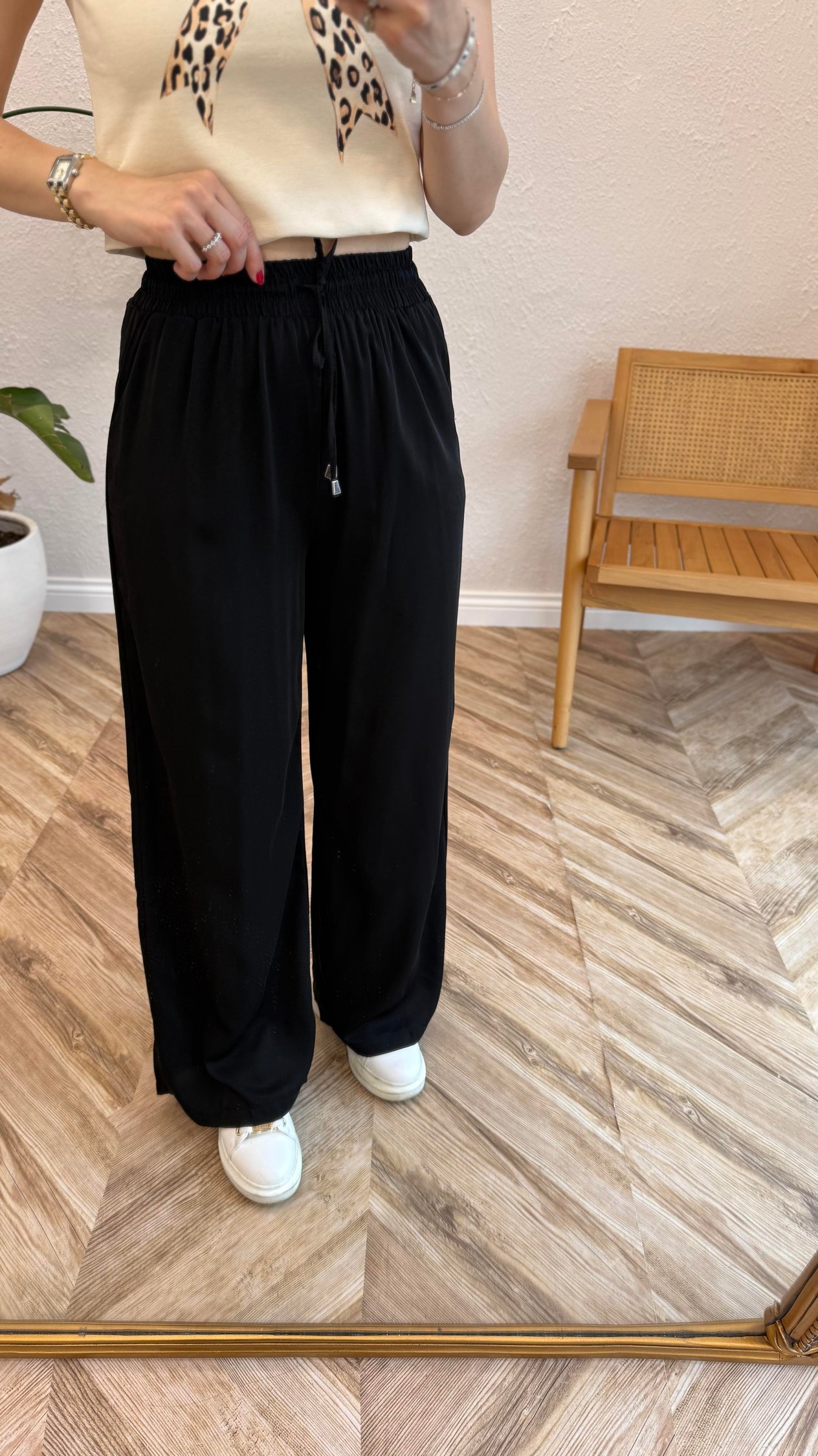 SİYAH 0858 BOL PAÇA PANTOLON