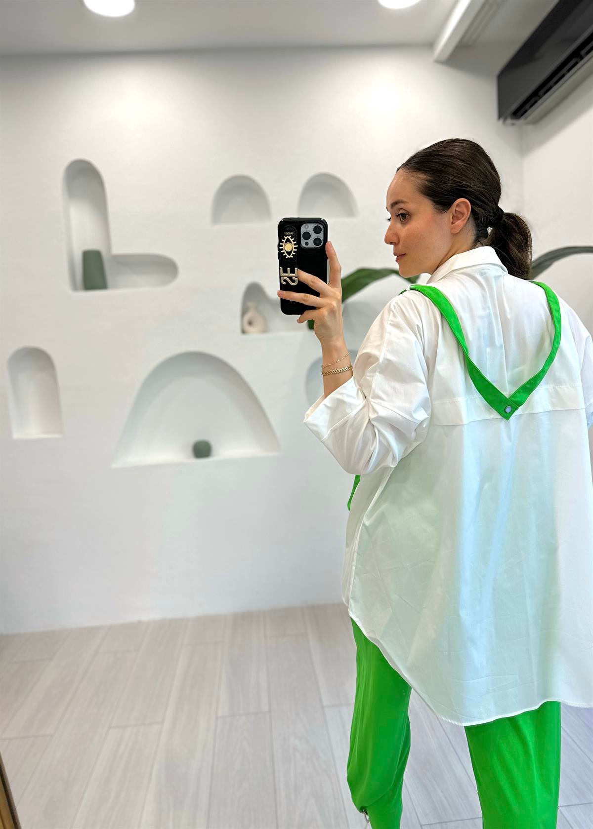 YEŞİL 3967 POPLİN GÖMLEK BAMBU TAKIM