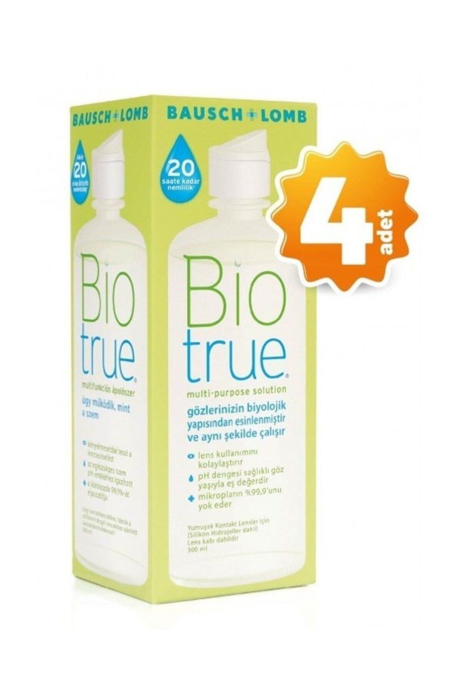 Biotrue 300ML Lens Solüsyonu 4'Lü