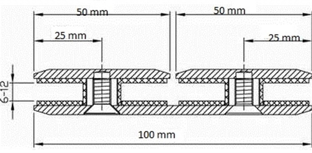 SGC-005 BR Cam Cama 180 Derece Bağlantı Elemanı