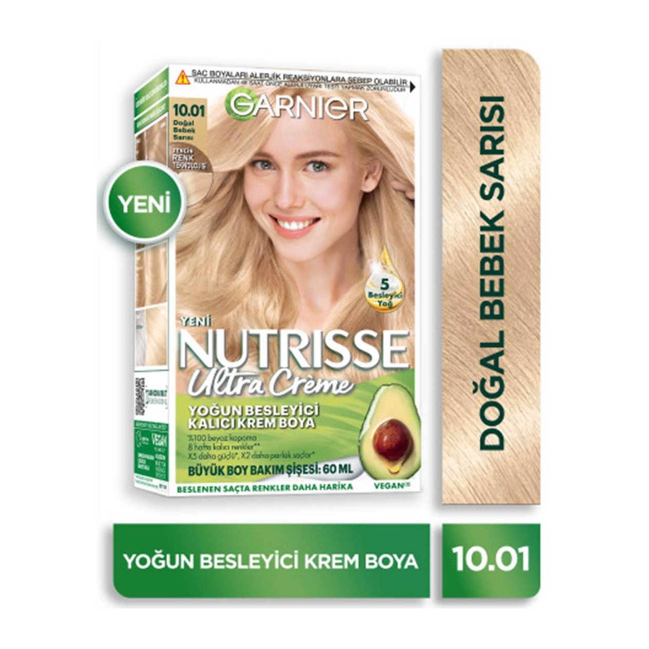 Garnier Nutrisse Ultra Creme Krem Boya 10.01 Doğal Bebek Sarısı