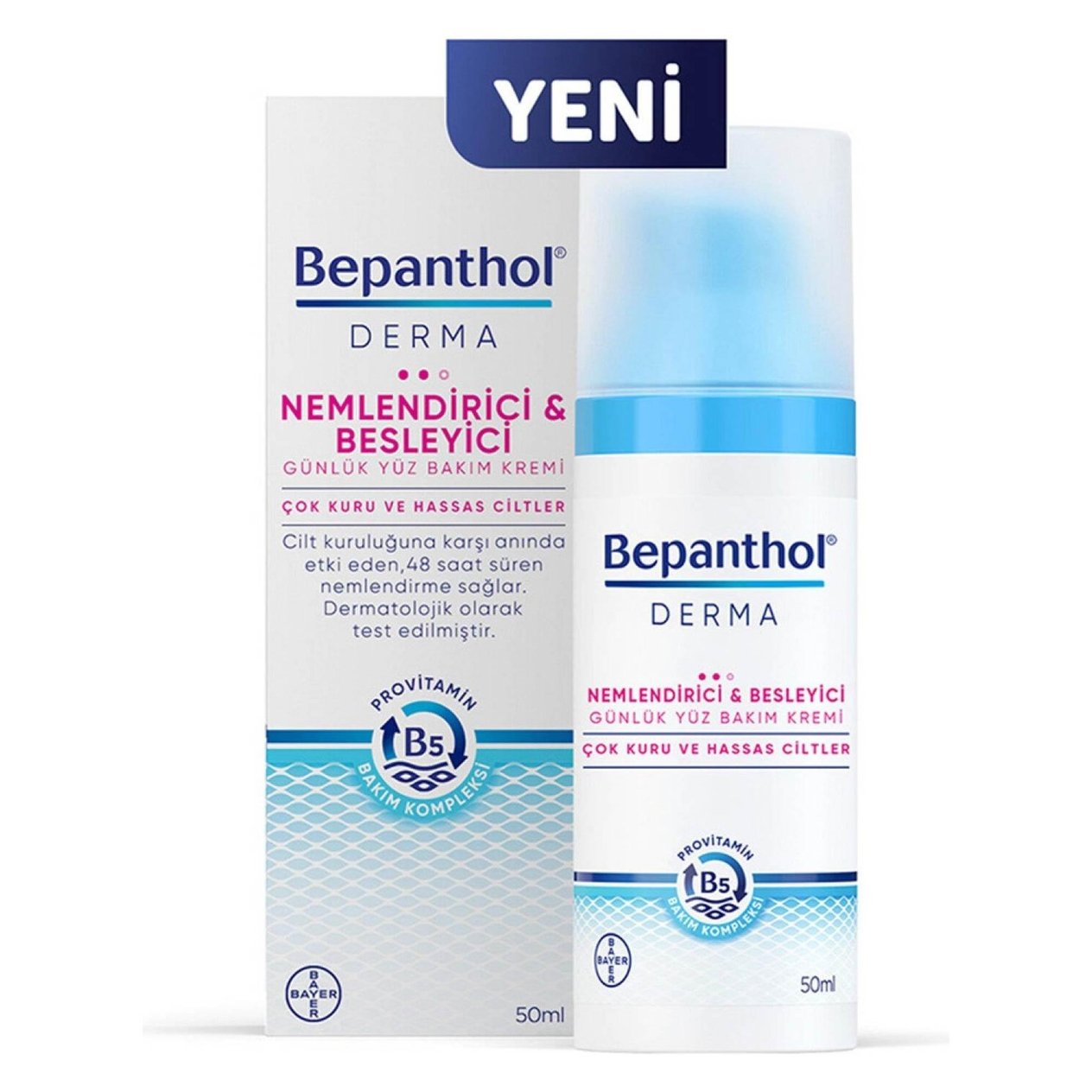 Bepanthol Derma Nemlendirici&Besleyici Günlük Yüz Bakım Kremi Kuru&Hassas Ciltler 50ml