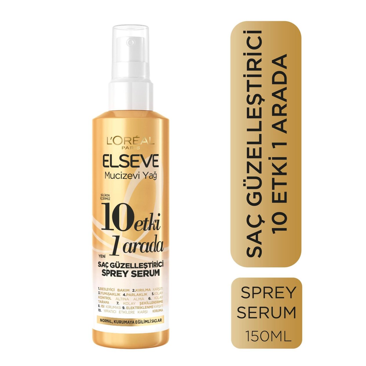 Elseve Mucizevi Yağ 10 Etki 1 Arada Saç Güzelleştirici Sprey Serum 150ml