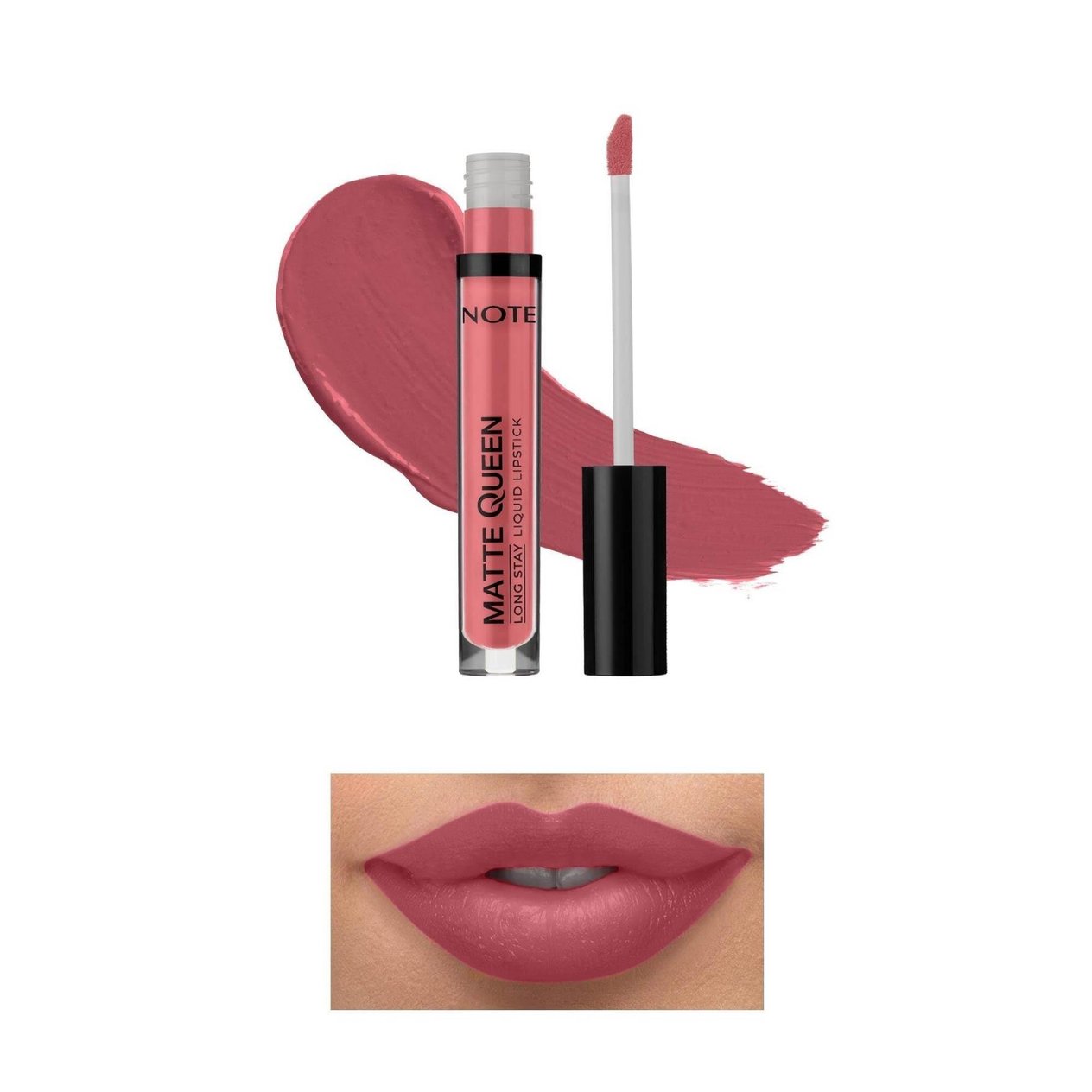 Note Matte Queen Long Stay Likit Ruj 07 Proud Pink