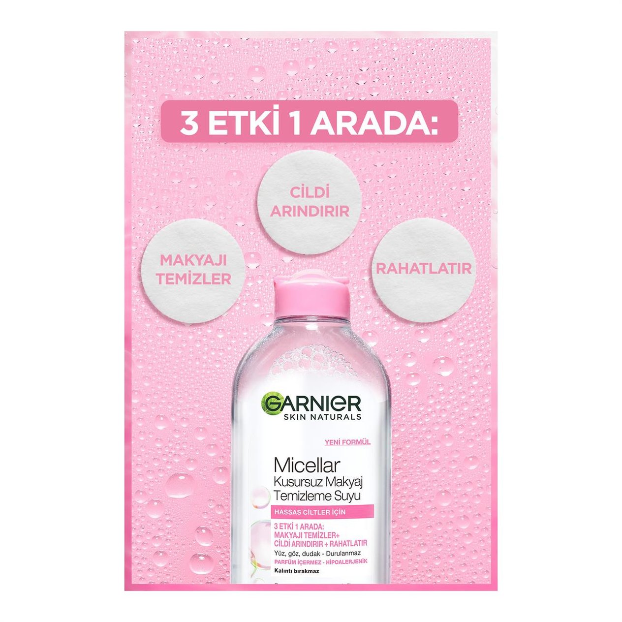 Garnier Micellar Kusursuz Makyaj Temizleme Suyu 200ml Hassas Ciltler İçin