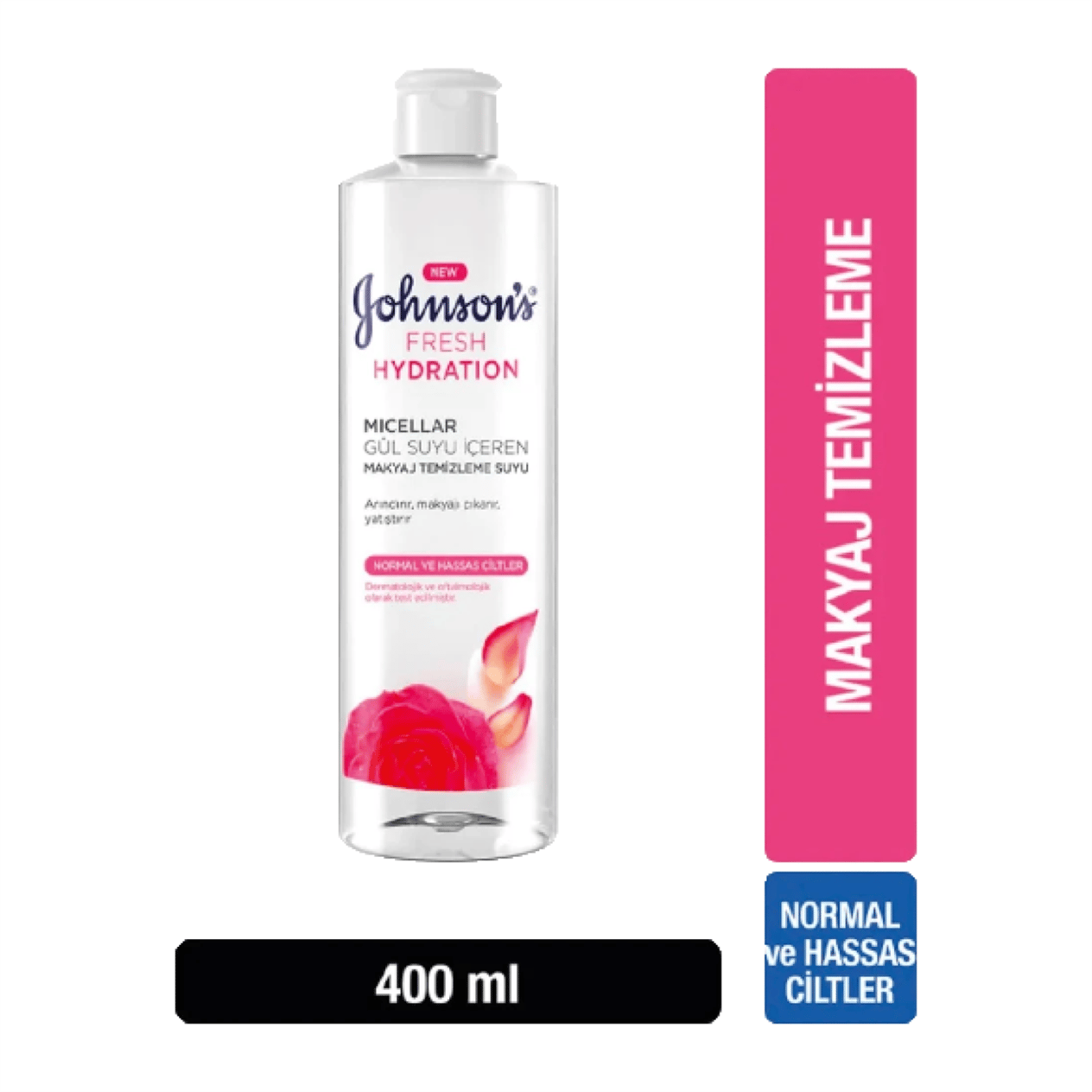 Johnson's Fresh Hydration Micellar Gül Suyu İçeren Makyaj Temizleme Suyu 400 ml