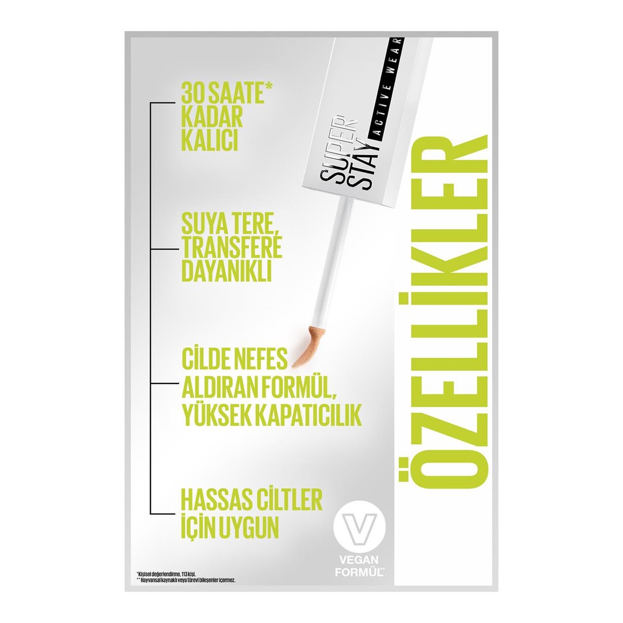 Maybelline Super Stay Active Wear 30H Kapatıcı No:10