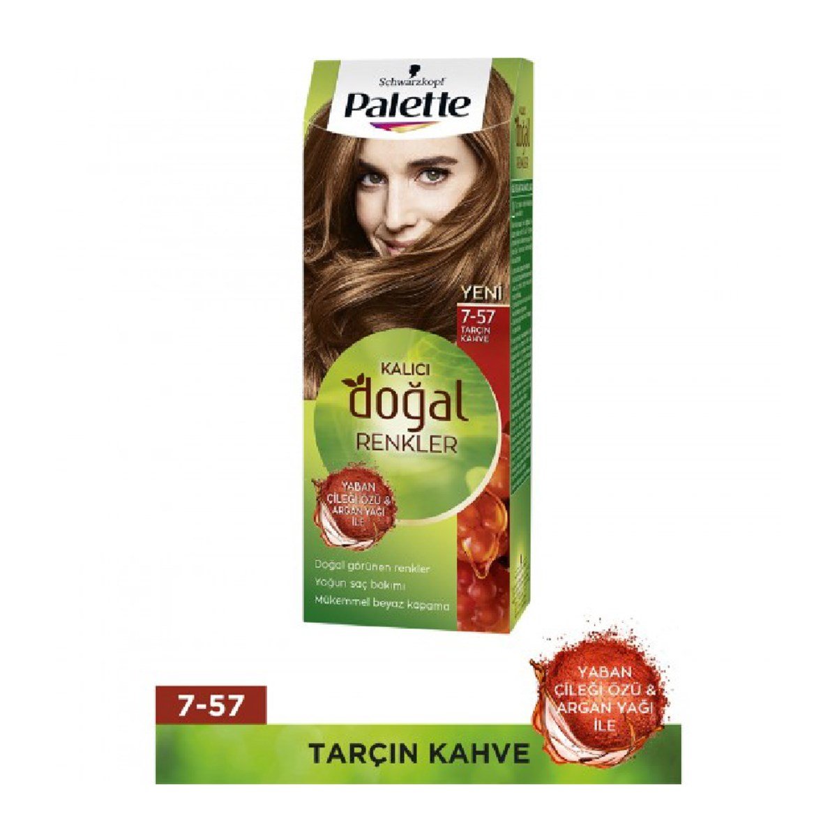 Palette Kalıcı Doğal Renkler Set Boya Tarçın Kahve 7-57
