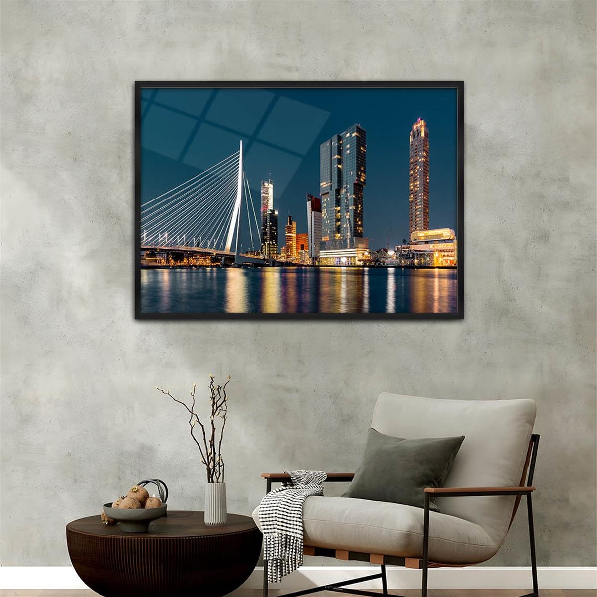 Aluminum-Framed Natured-Themed Tempered Glass Wall Art 108