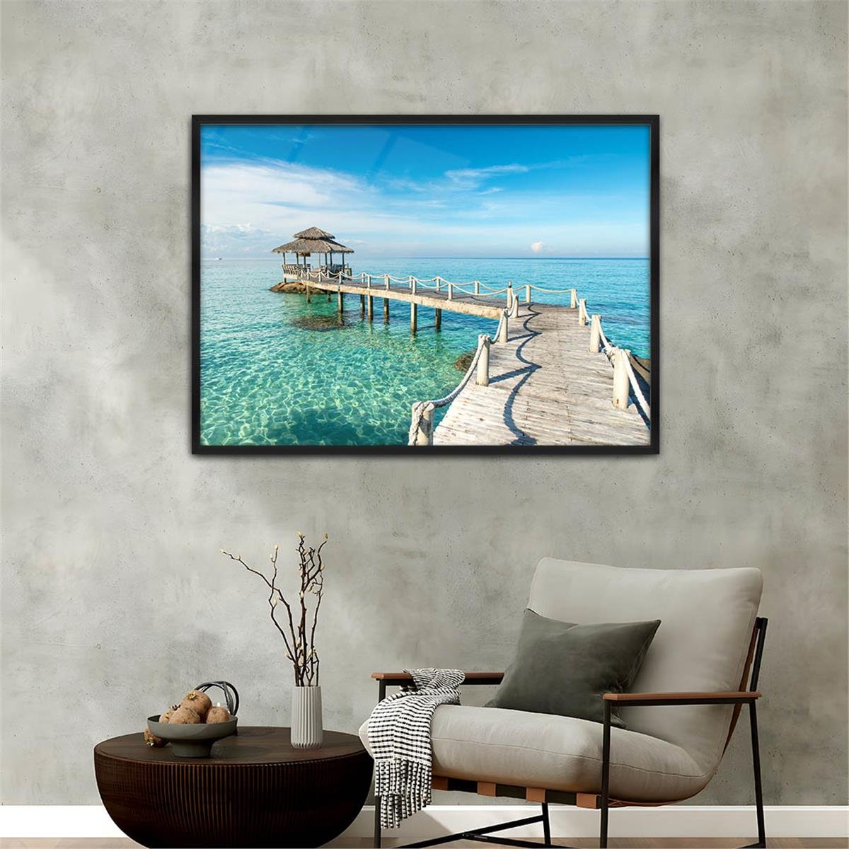 Tableau à thème de la nature avec cadre aluminium 173