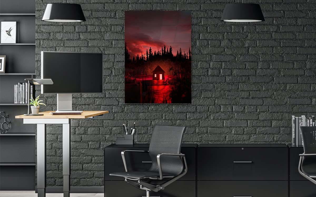 Kunst Thema auf bedrucktem Glas