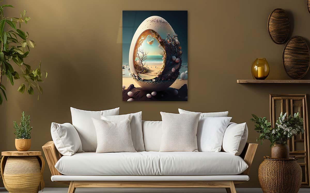 Dikey Sanat Temalı Cam Tablo 311