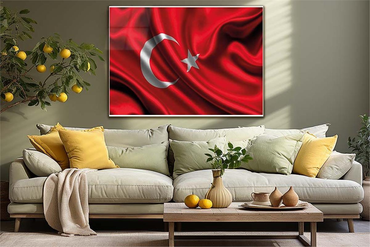 Yatay Vatan Temalı Cam Tablo89