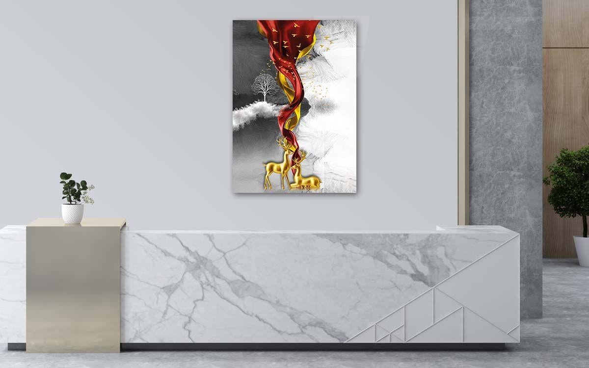 Kunst Thema auf bedrucktem Glas