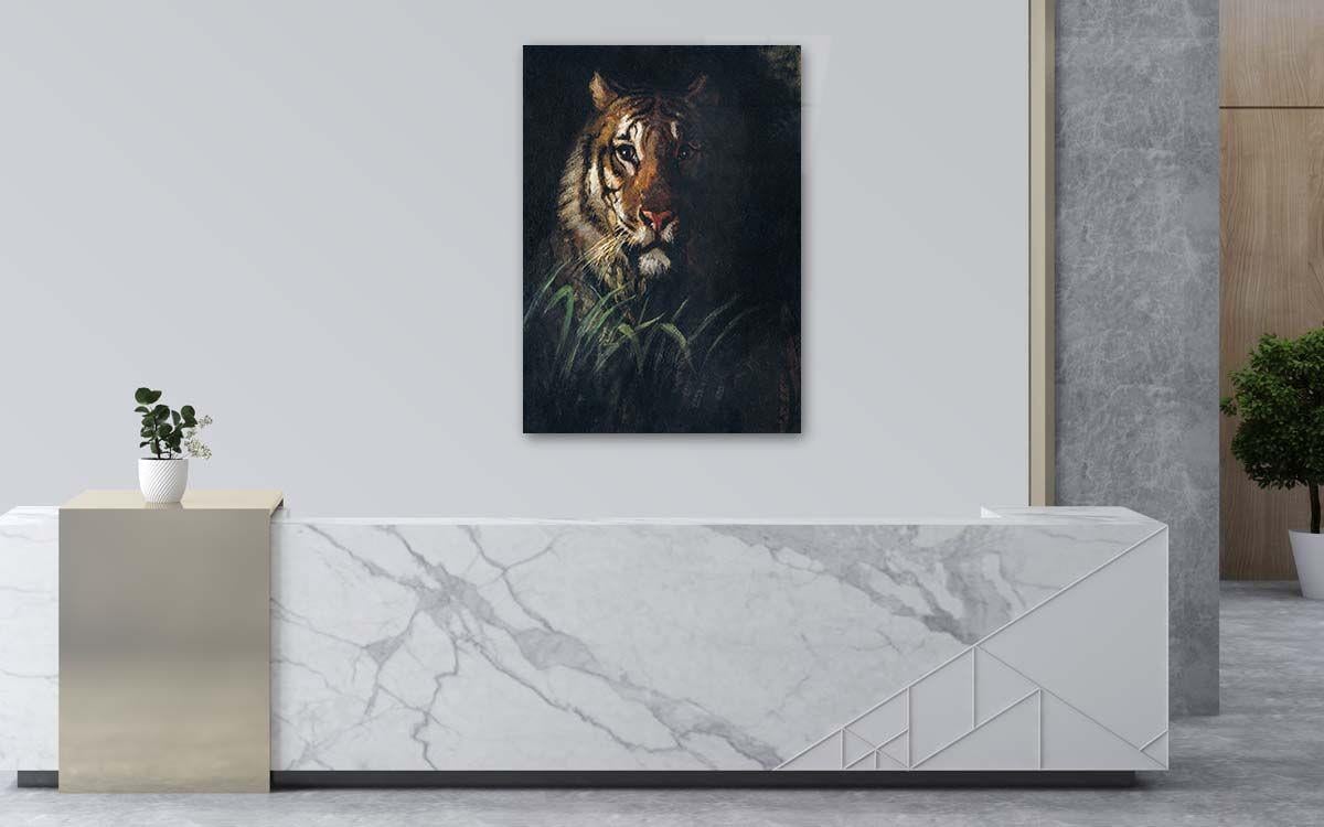 Kunst Thema auf bedrucktem Glas
