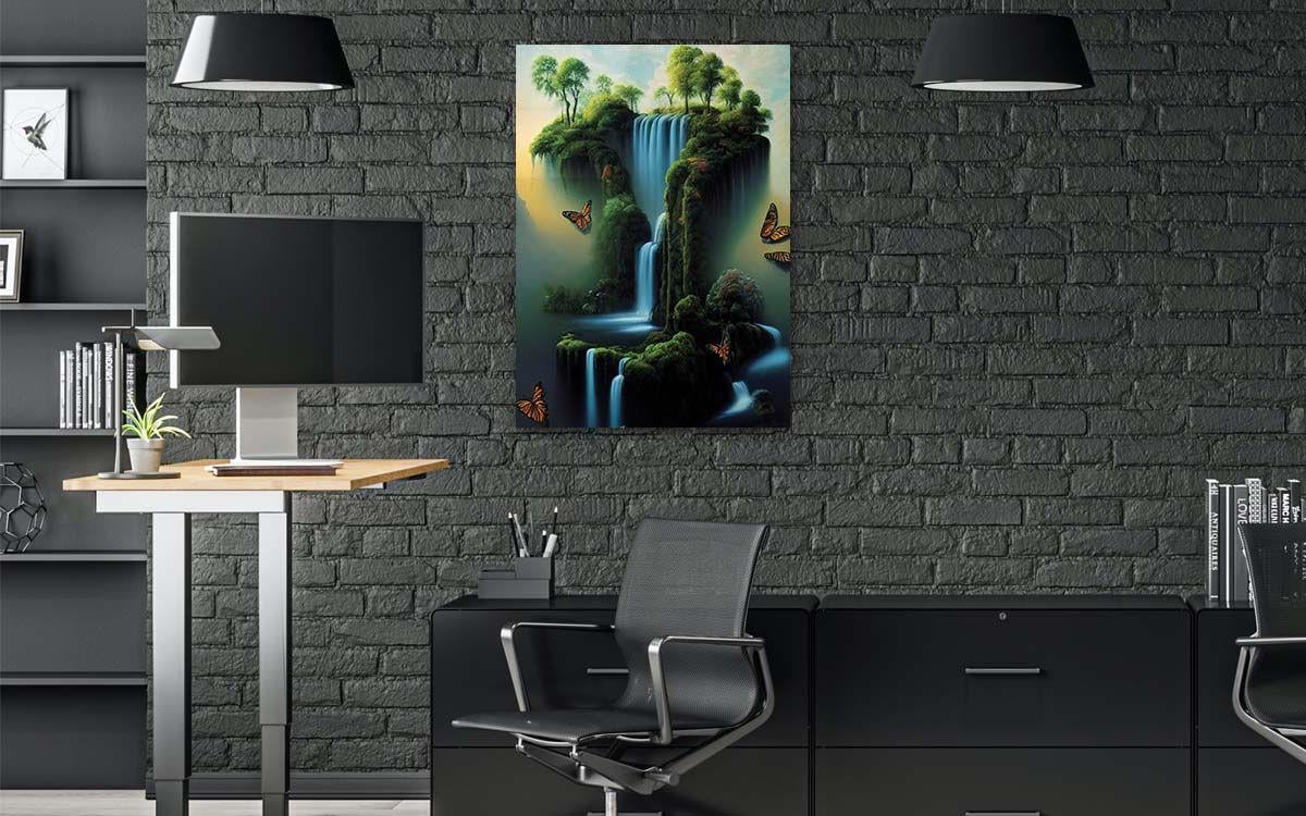 Dikey Sanat Temalı Cam Tablo 307