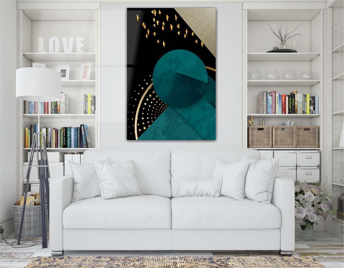 Dikey Sanat Temalı Cam Tablo227