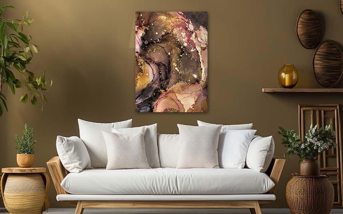 Dikey Sanat Temalı Cam Tablo 315