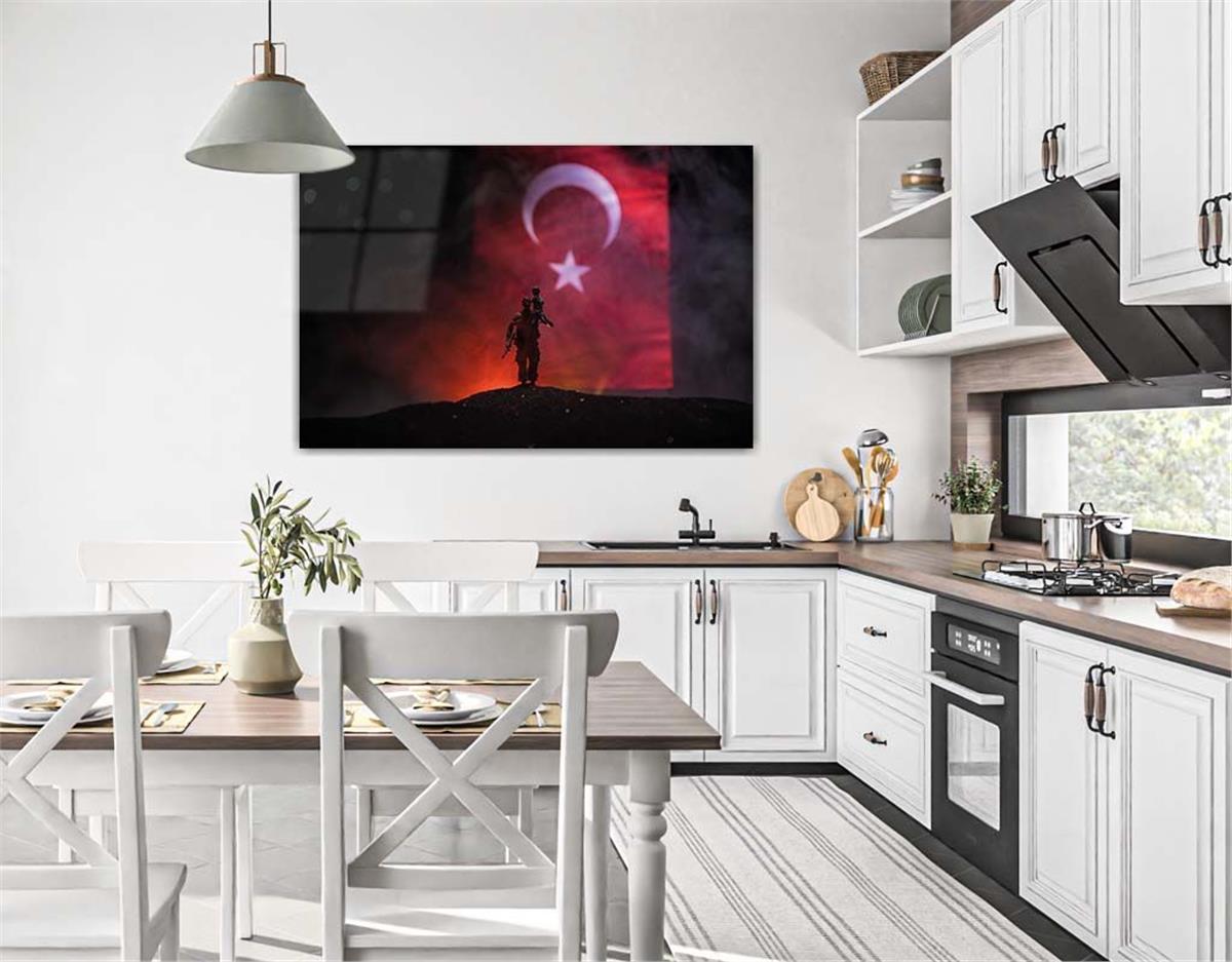 Yatay Vatan Temalı Cam Tablo69