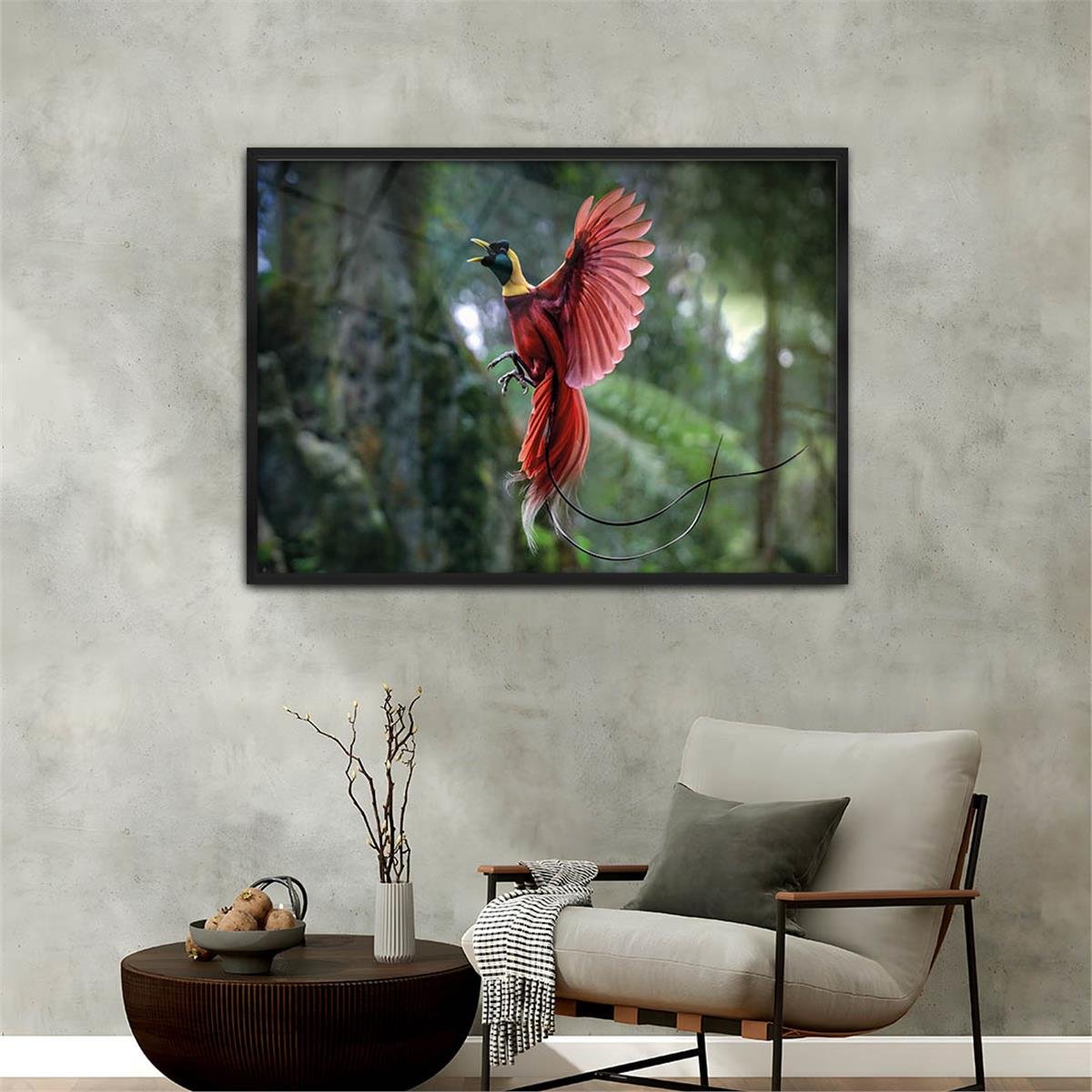 Aluminum-Framed Natured-Themed Tempered Glass Wall Art 155