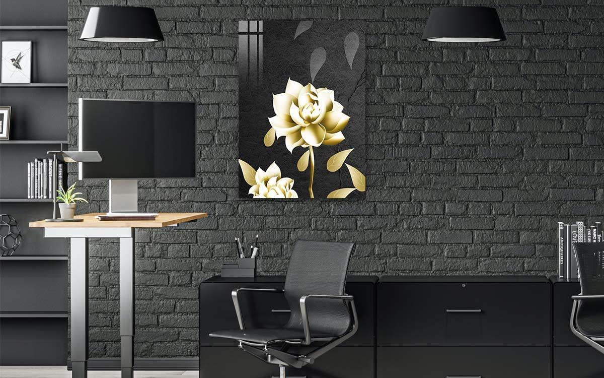 Vertical Tempered Glasss Wall Arts Natured-Themed106