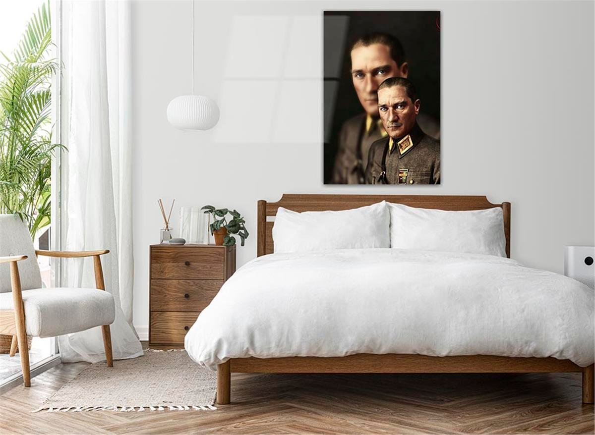 Mustafa Kemal Atatürk Gehard Glasschilderij 