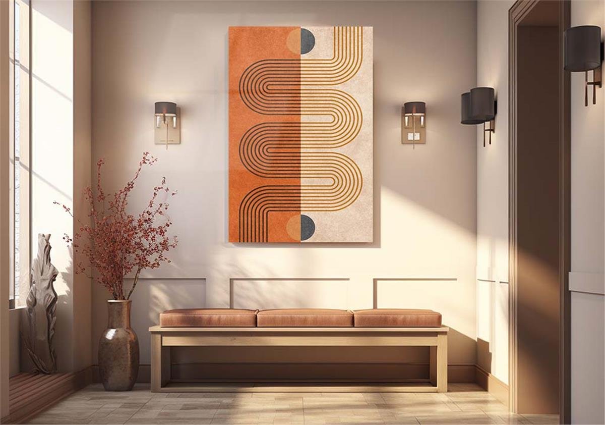 Kunst Thema auf bedrucktem Glas