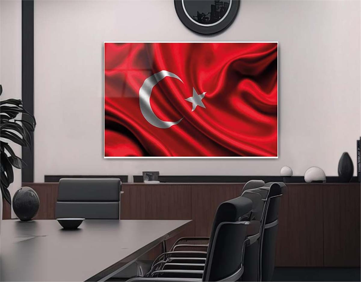 Yatay Vatan Temalı Cam Tablo89