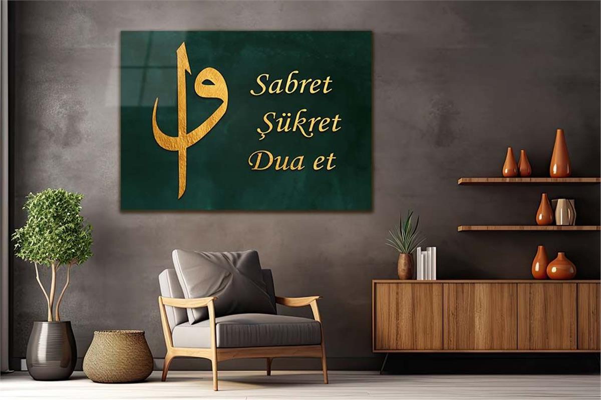 Religiöses Thema auf bedrucktem Glas