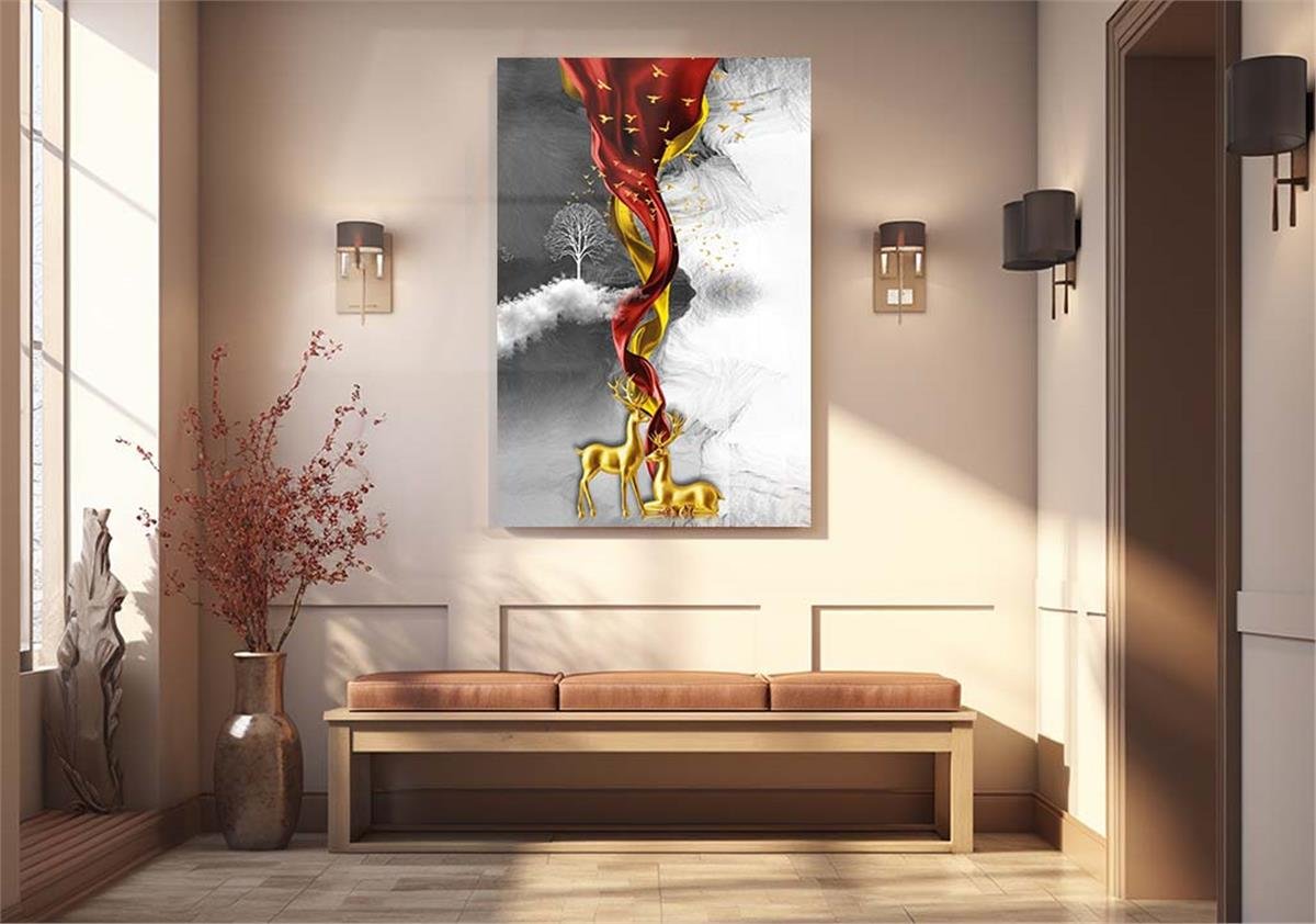 Kunst Thema auf bedrucktem Glas