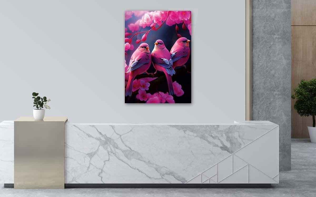 Vertical Tempered Glasss Wall Arts Natured-Themed170