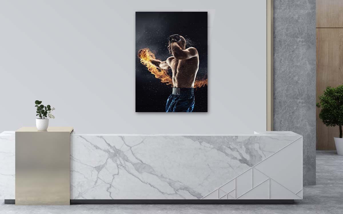Kunst Thema auf bedrucktem Glas