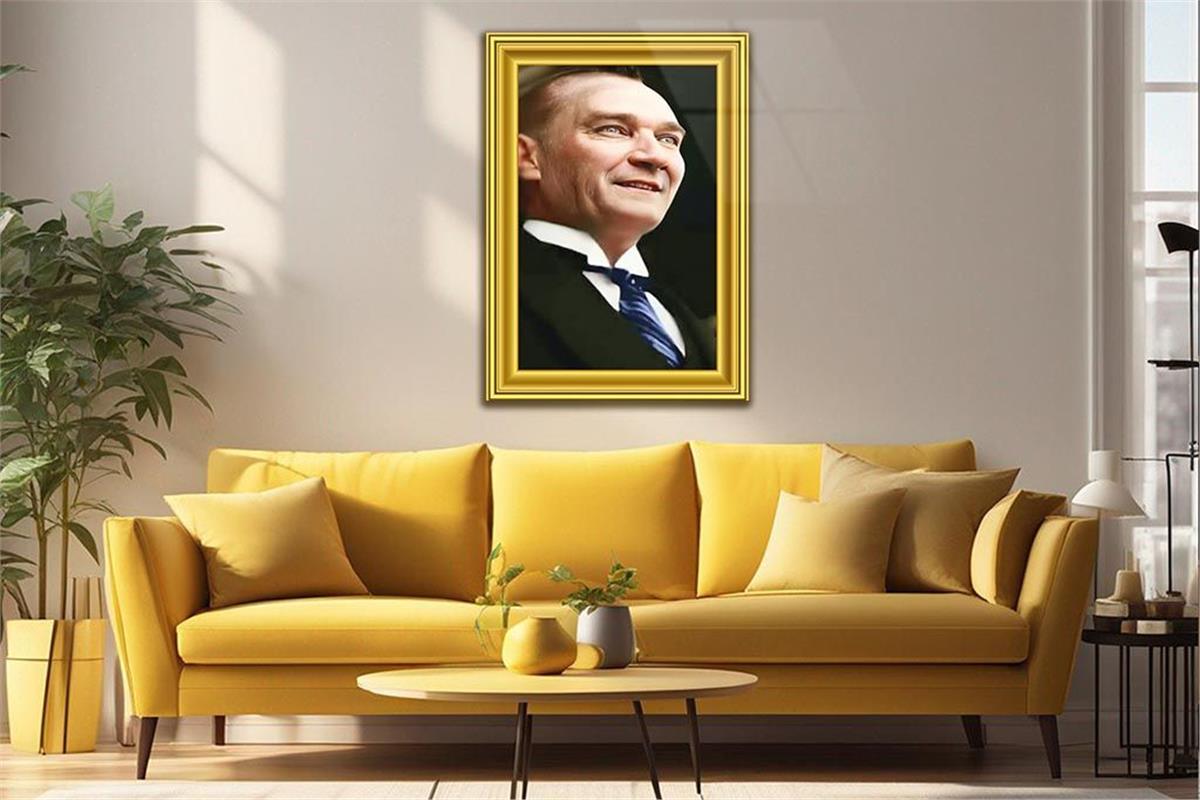 Mustafa Kemal Atatürk Gehard Glasschilderij 