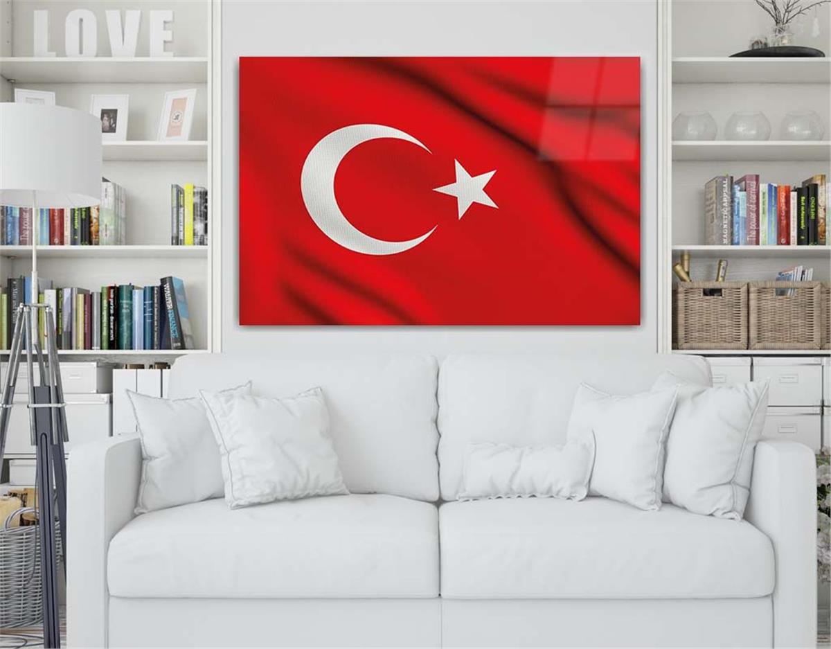 Yatay Vatan Temalı Cam Tablo66