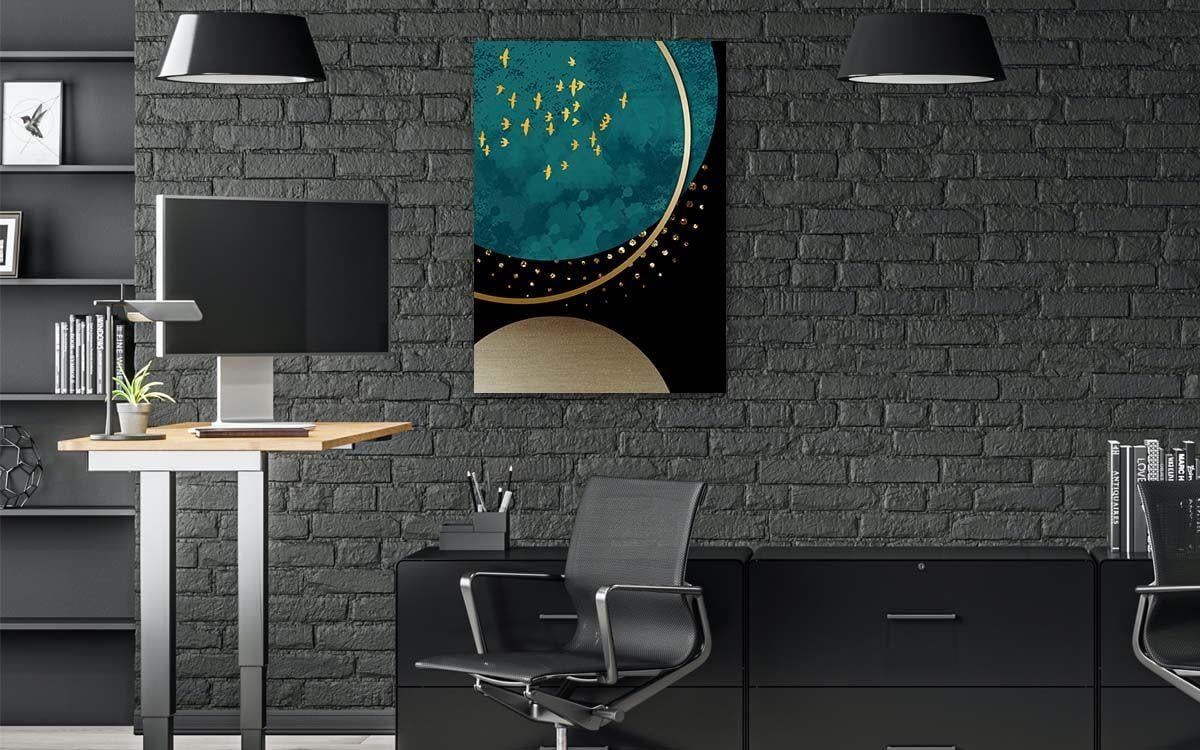 Vertical Tempered Glasss Wall Arts Art-Themed225