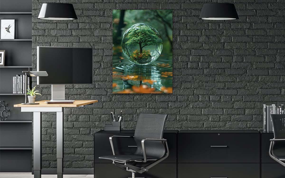 Dikey Sanat Temalı Cam Tablo 303