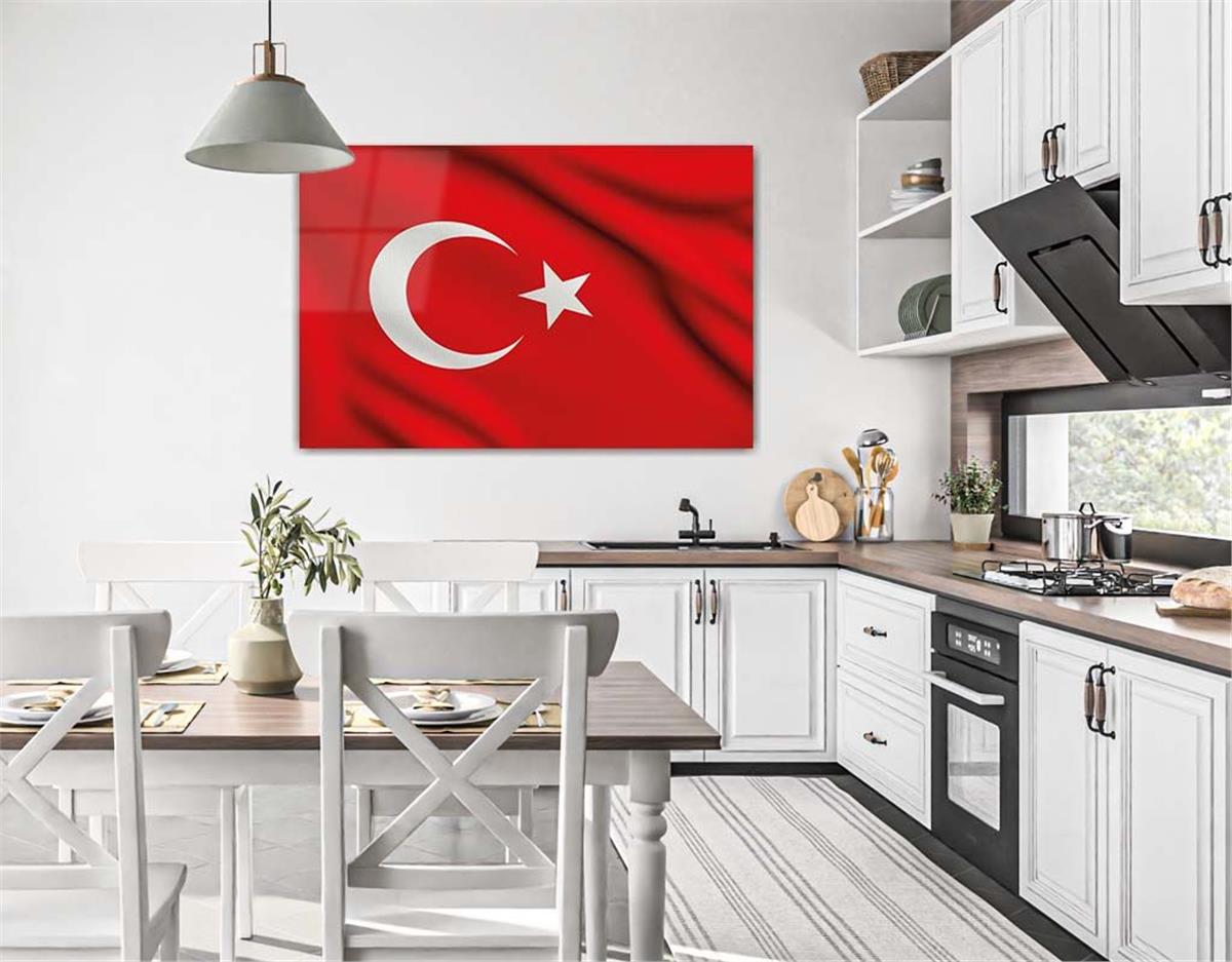 Yatay Vatan Temalı Cam Tablo66
